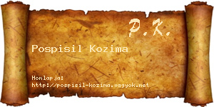 Pospisil Kozima névjegykártya
